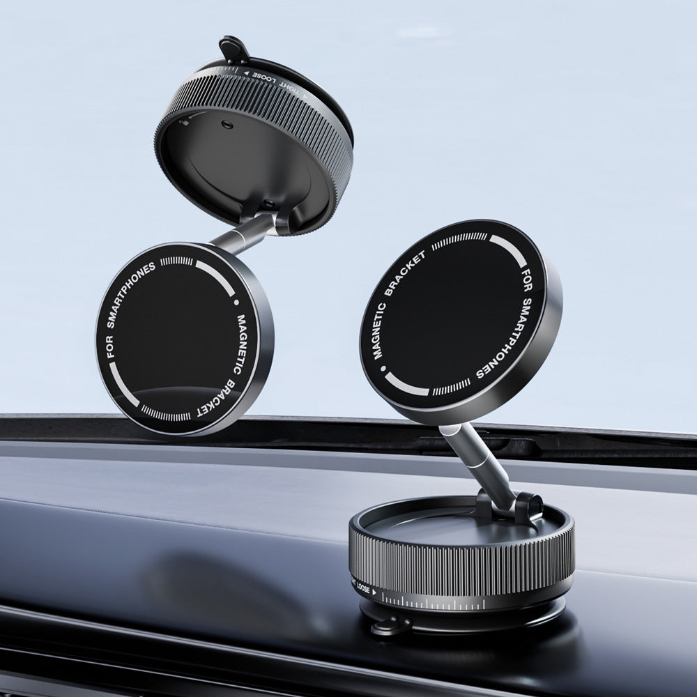 Car metal mobile phone bracket 2025 new suction cup vacuum adsorption car special navigation magnetic suction fixing bracket