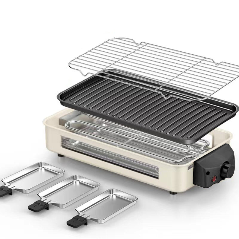 Multi-Functional Split Electric Grill Pan Smokeless Barbecue Oven