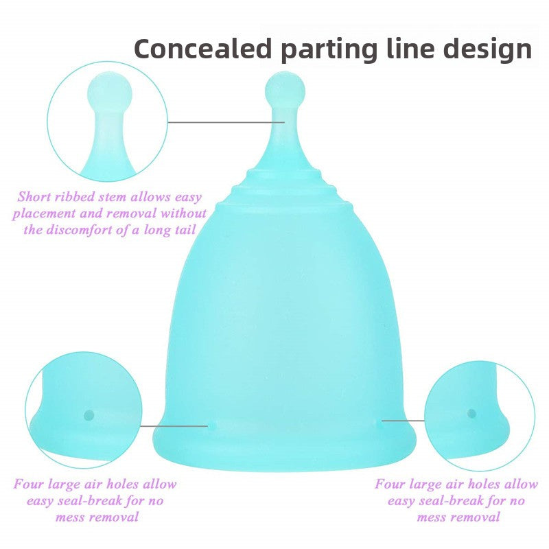Ball-shaped handle silicone menstrual cup