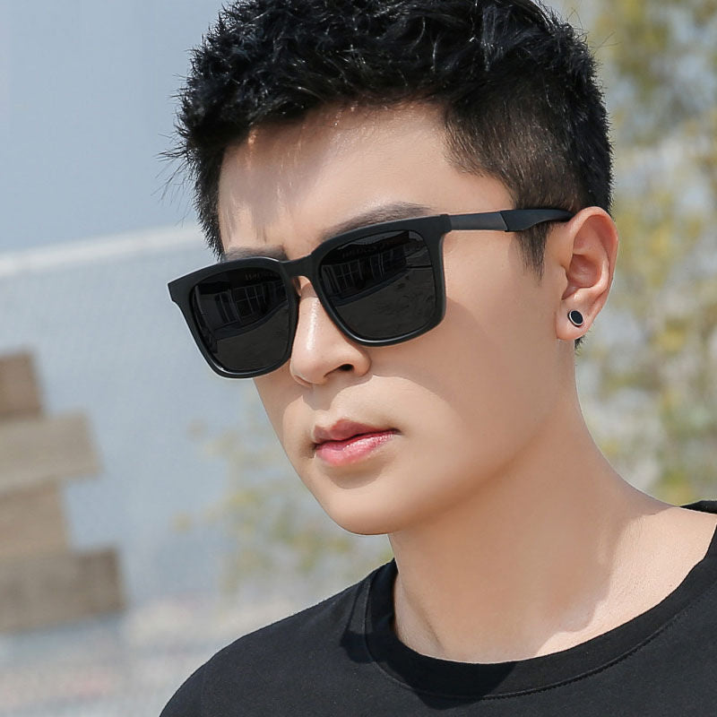 Fashionable square UV-resistant sunglasses for men