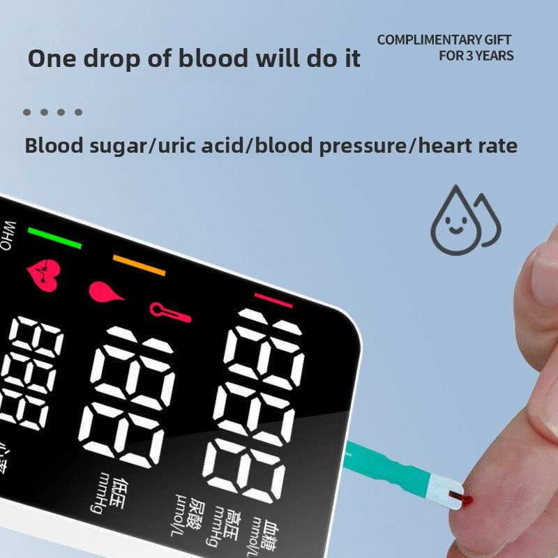 Blood Pressure Blood Sugar Uric Acid Heart Rate Multi-Parameter Monitor