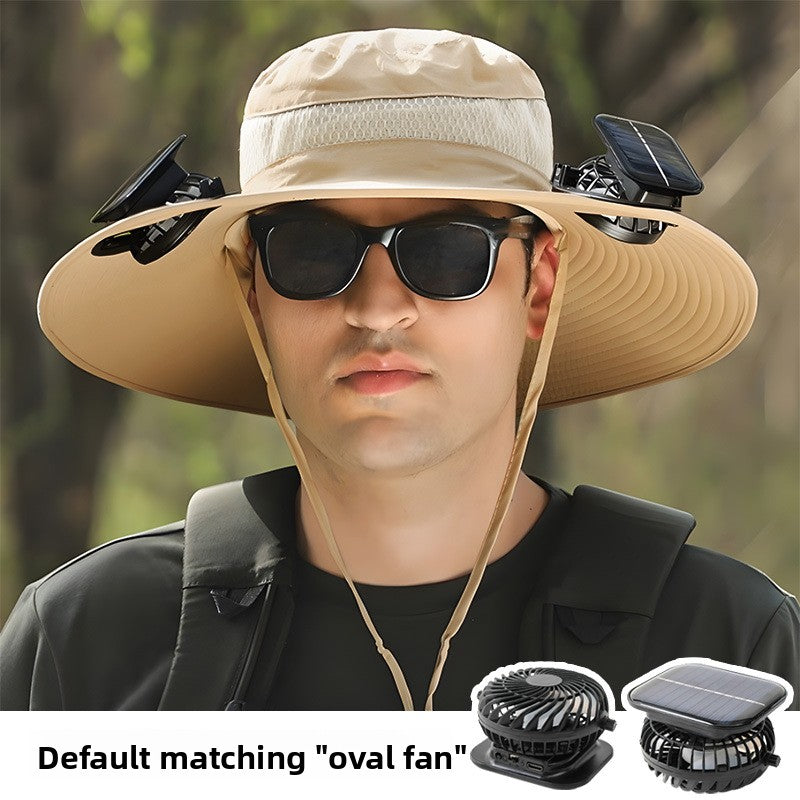 Solar fan cap