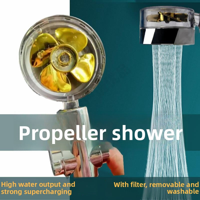 Turbocharged Adjustable Shower Head with Multiple Spray Modes