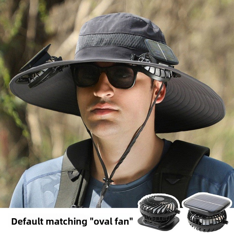 Solar fan cap