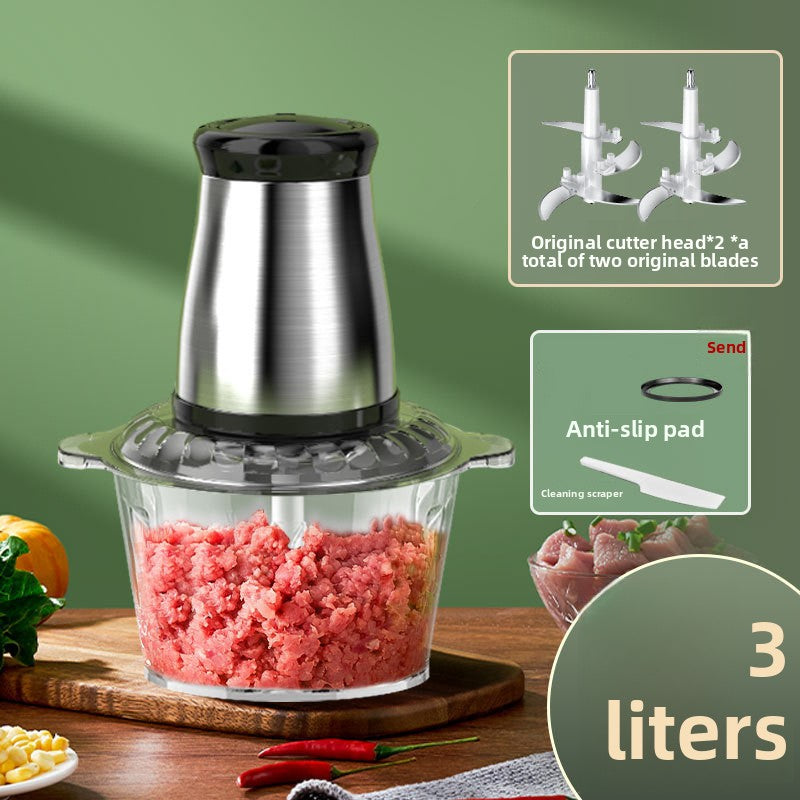Small household stainless steel meat grinder