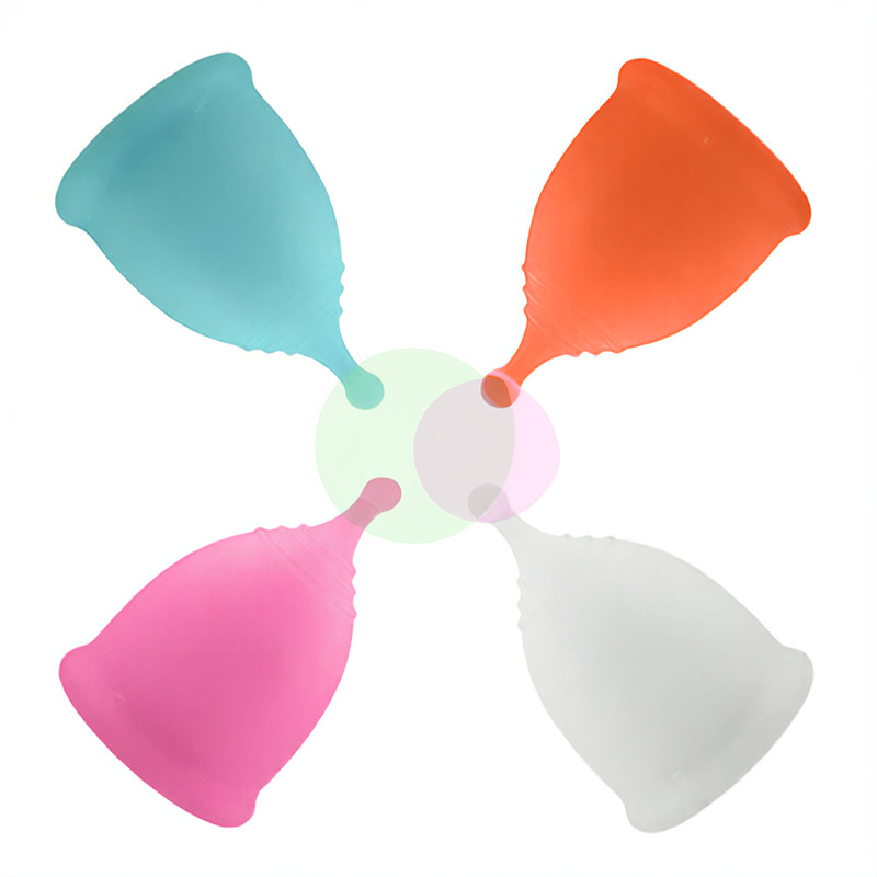 Ball-shaped handle silicone menstrual cup