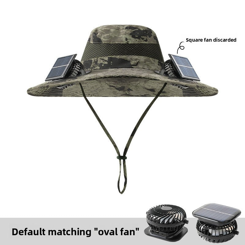Solar fan cap