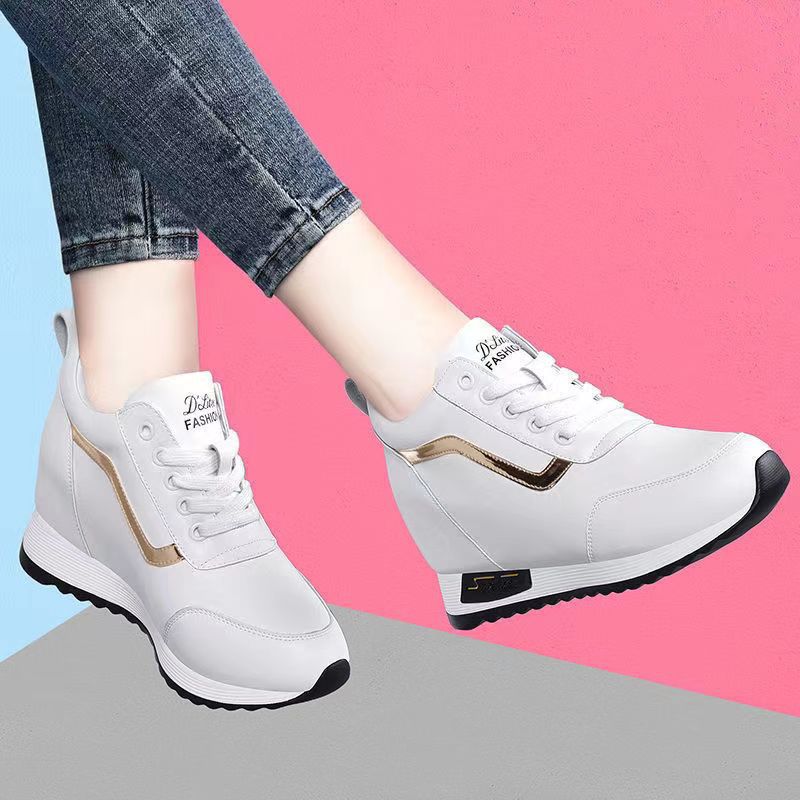 Women's Height-Increasing Casual Sneakers with Breathable Design