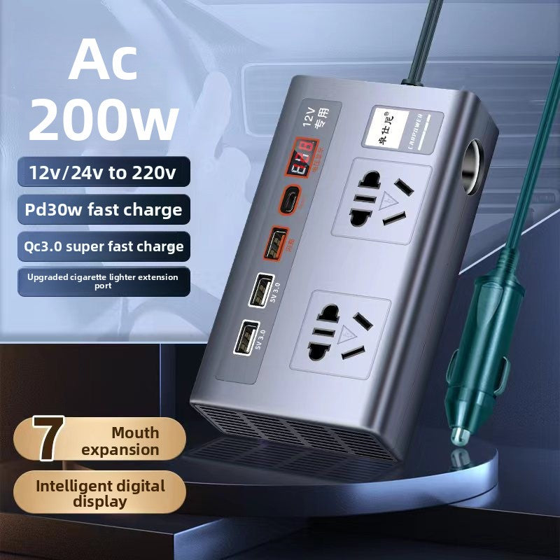 High-Power Car Inverter 12V/24V to 220V