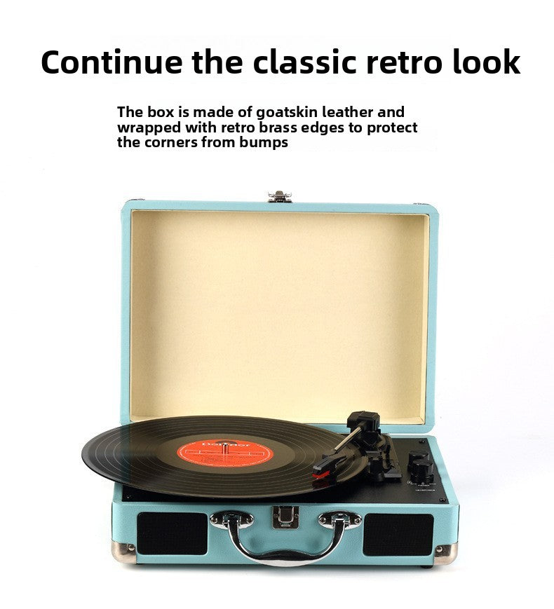 Vinyl Record Player with Bluetooth and USB Playback