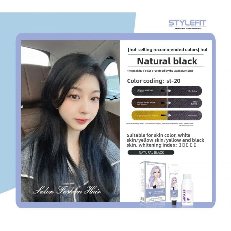 Ammonia-Free Plant-Based Hair Dye Cream for Gray Hair Coverage