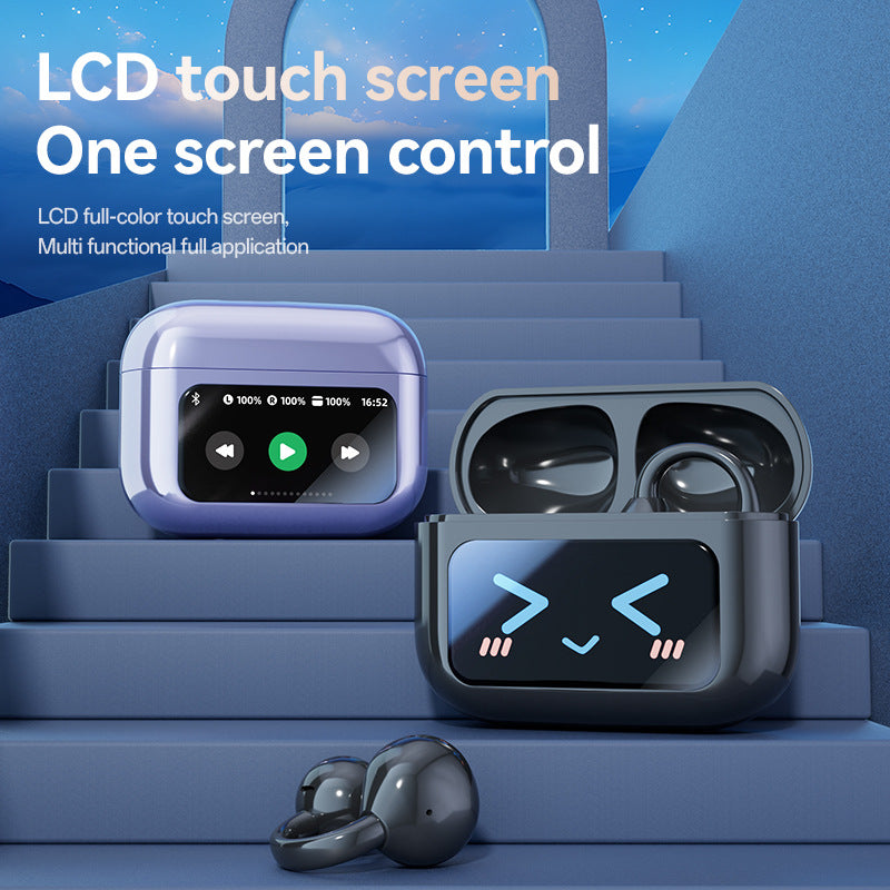M100 Bluetooth Earphones with AI Translation and Digital Display