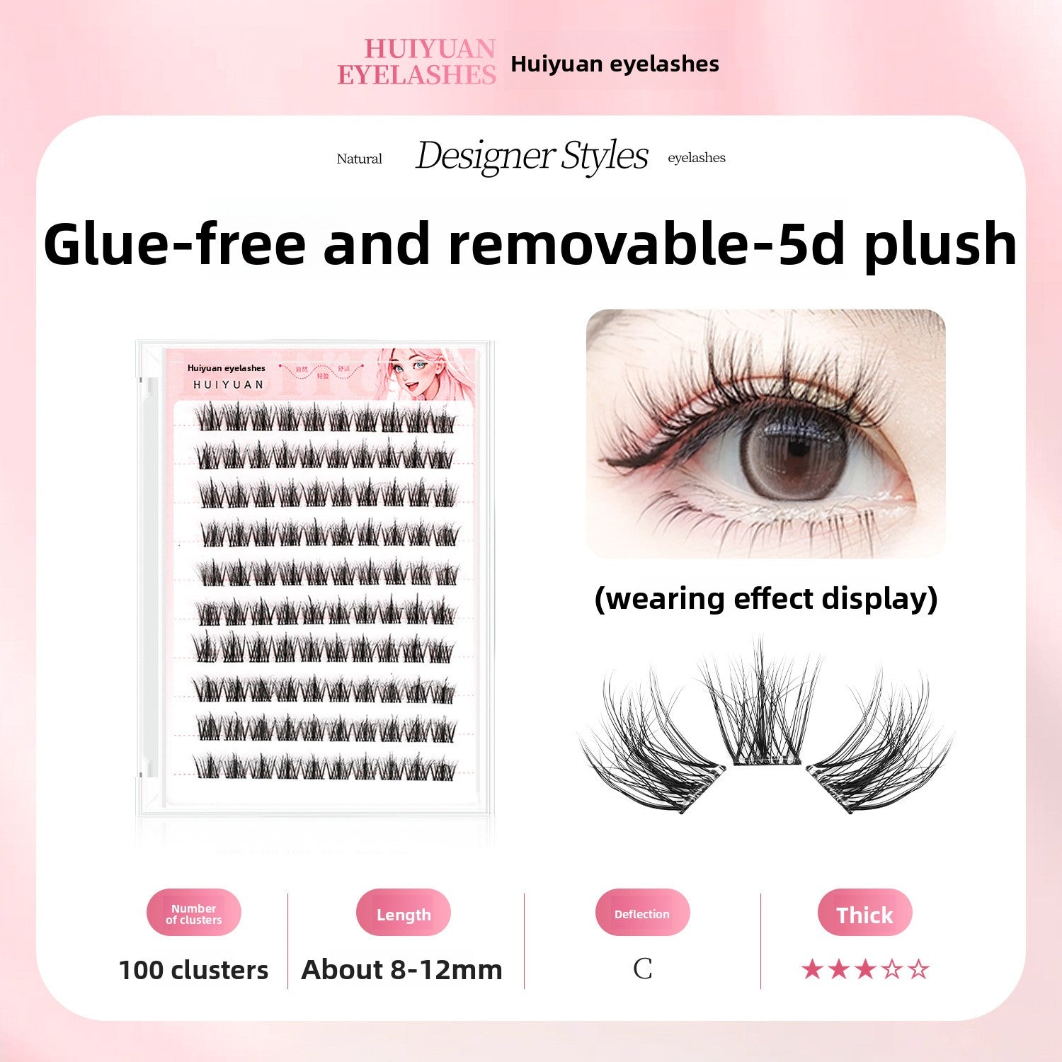 5D Glue-Free False Eyelashes