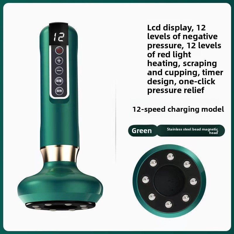 Electric Cupping Therapy Device with Adjustable Pressure and Heating