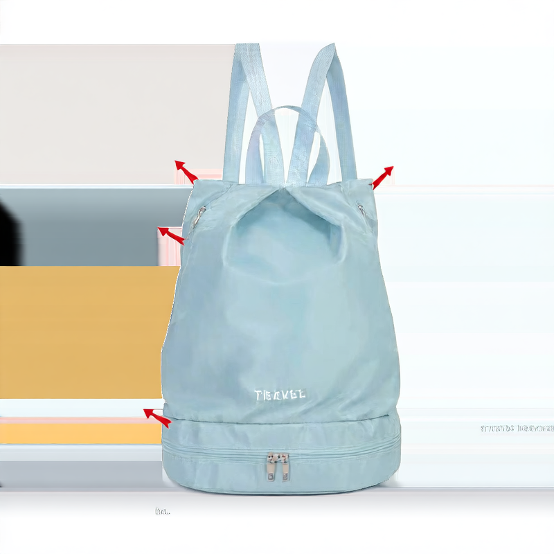 Gym Bag Men's Dry and Wet Separate Backpack Swimming Sports Equipment Women's Large Capacity Waterproof Beach Storage Bag