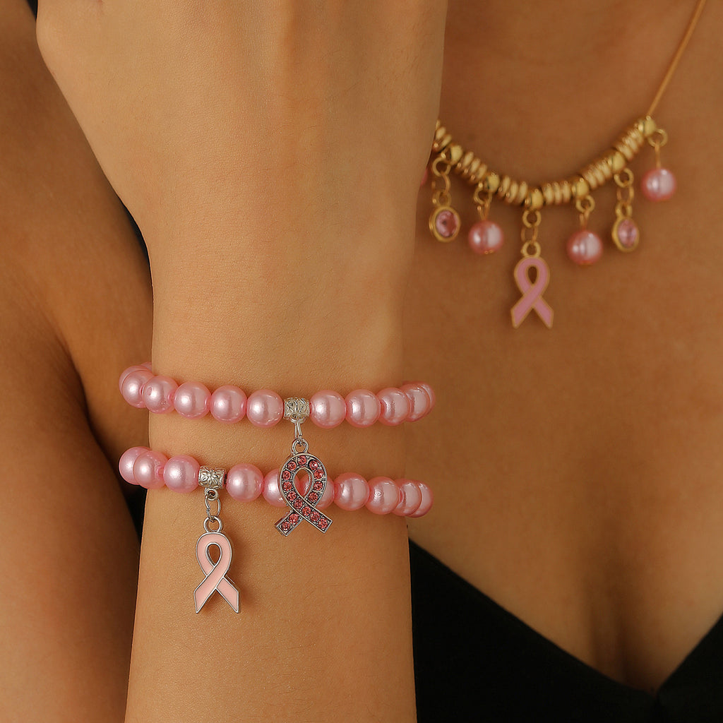 Breast cancer awareness necklace