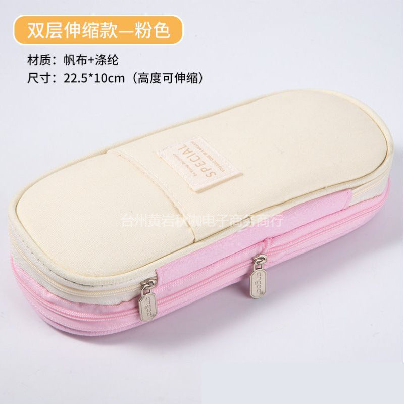 Retractable Canvas Pencil Case