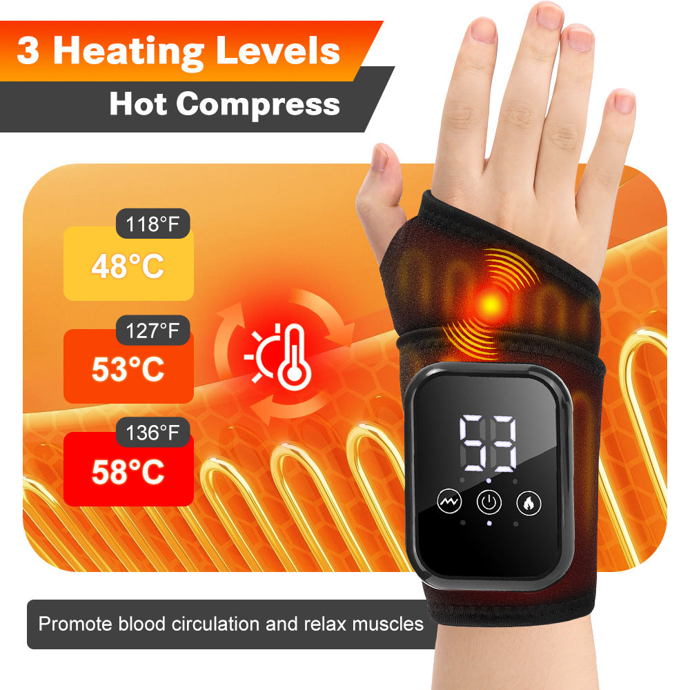 Electric heating wrist guard
