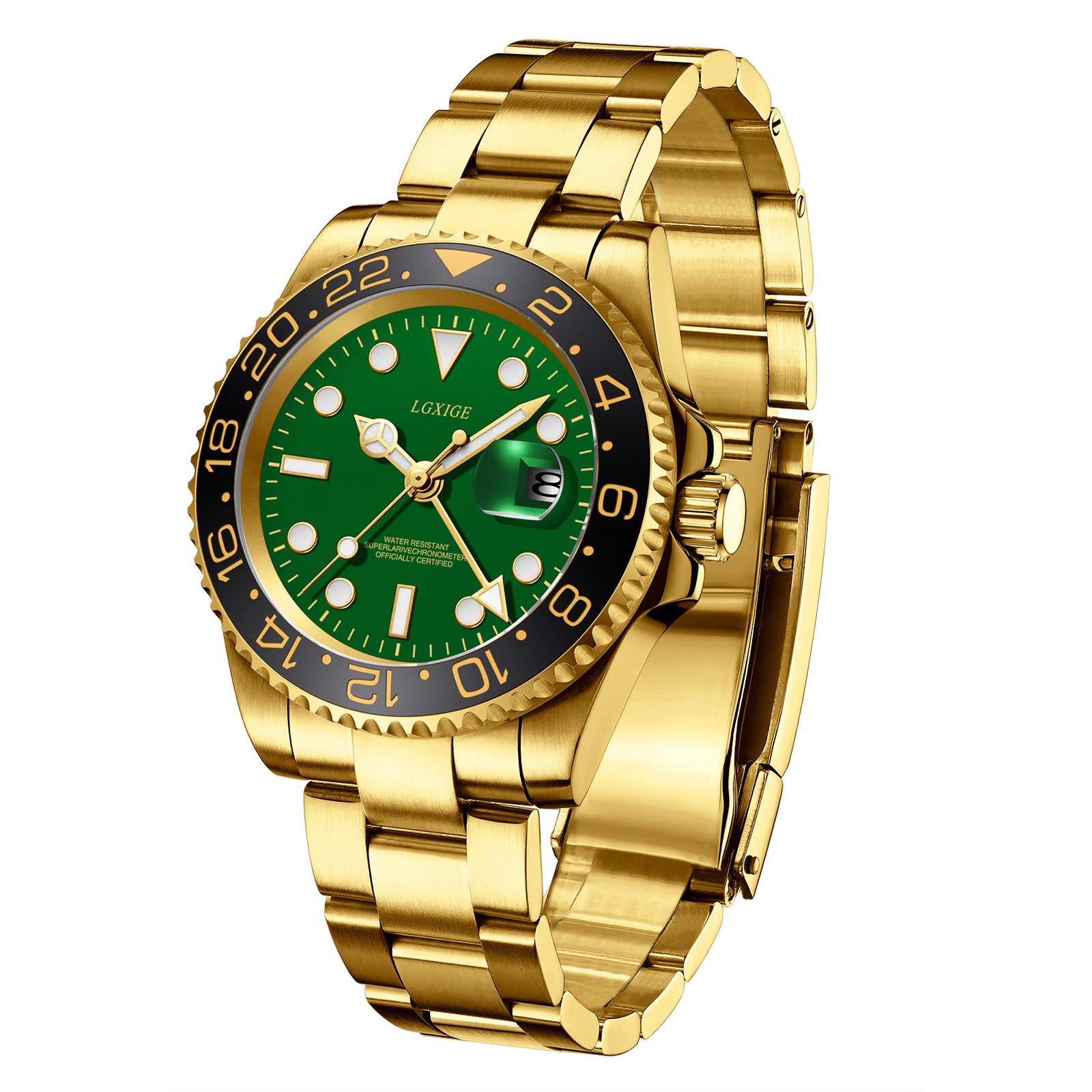 Luminous hour hand calendar waterproof mechanical watch