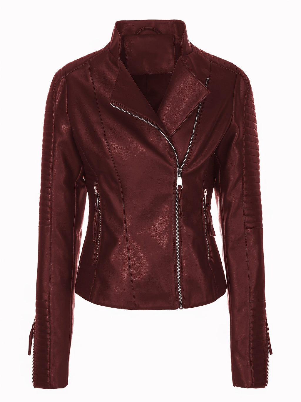 Women's Vintage PU Leather Biker Jacket