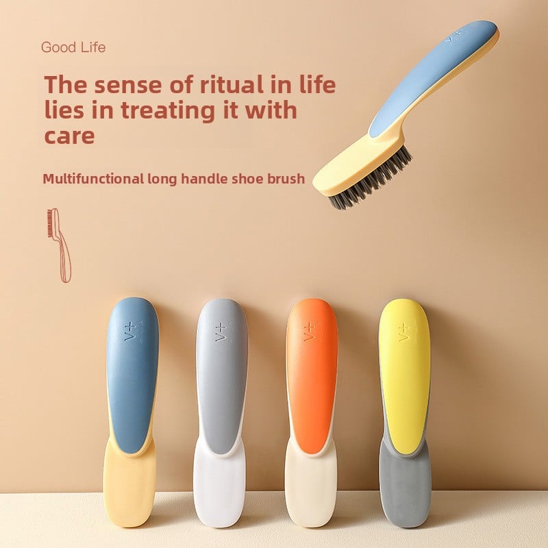 Long Handle Soft Bristle Shoe Brush