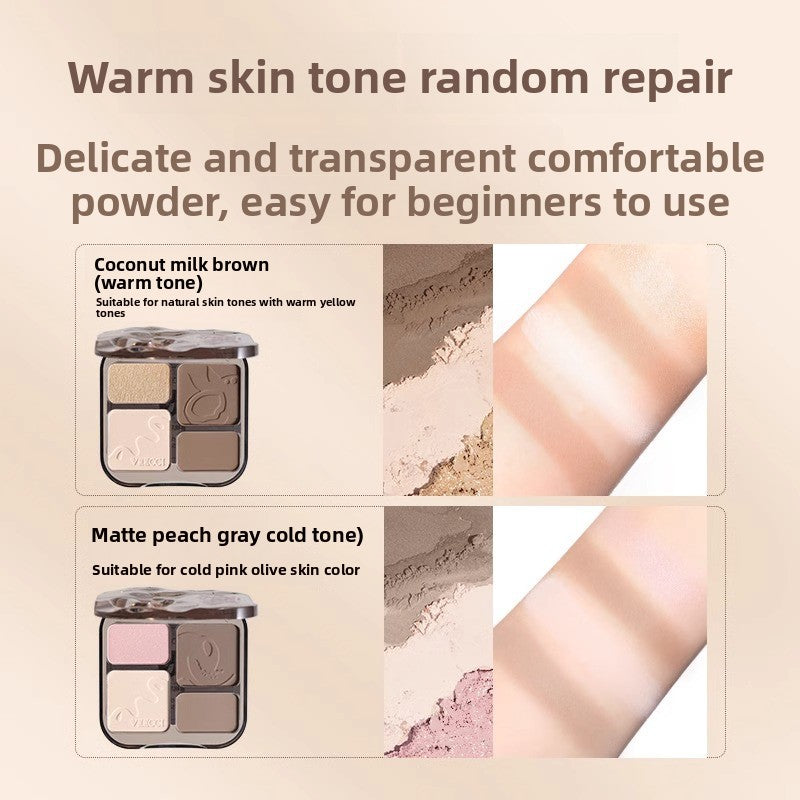 Four-color high-gloss contouring integrated comprehensive panel