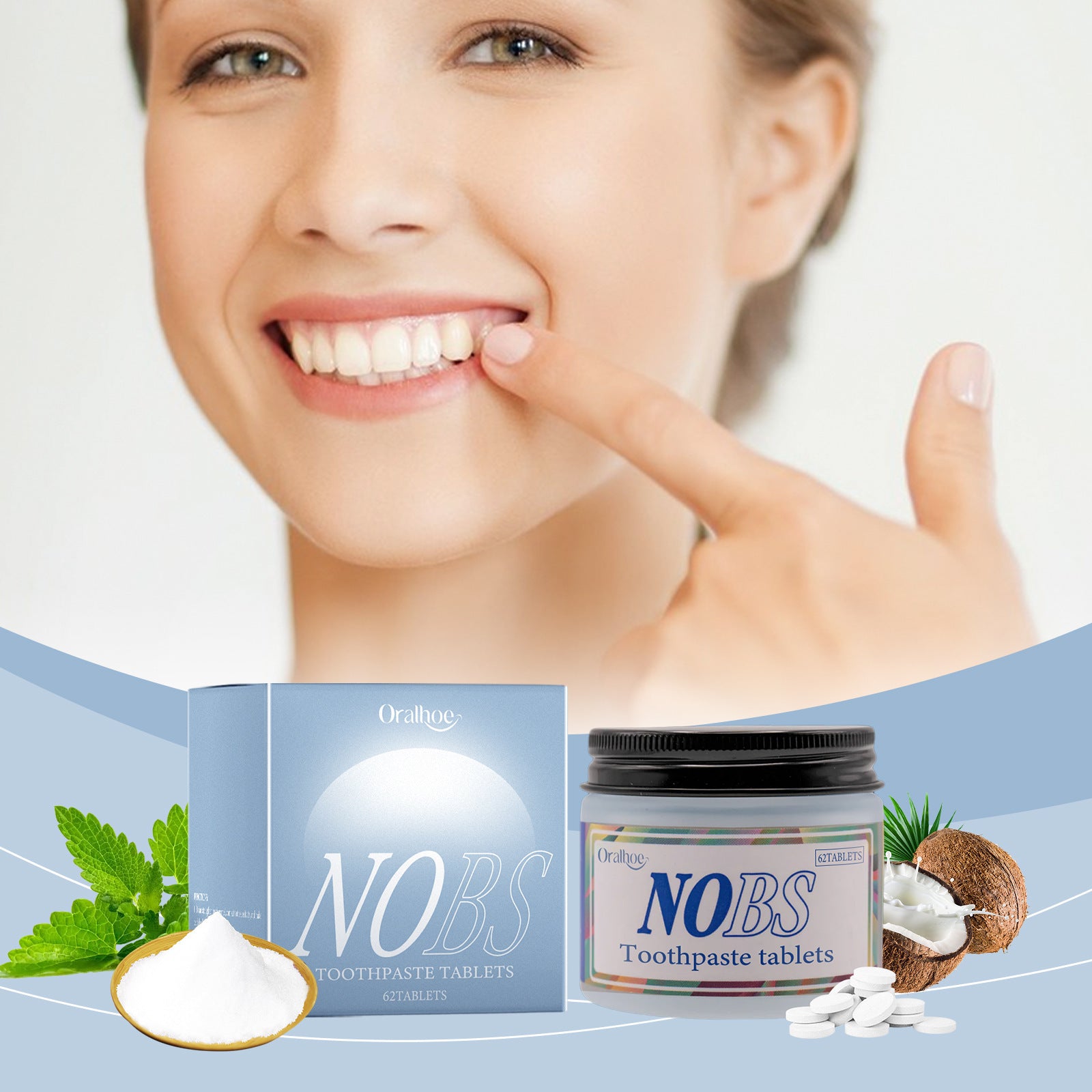Oral cleaning care toothpaste tablet