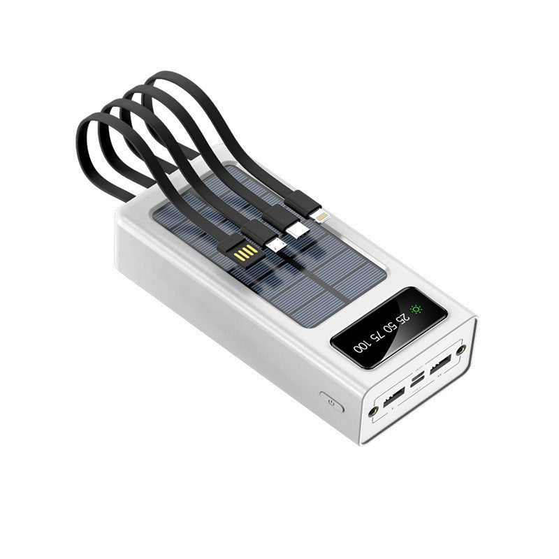 Comes with Four-Wire Three-In-One Solar Power Bank