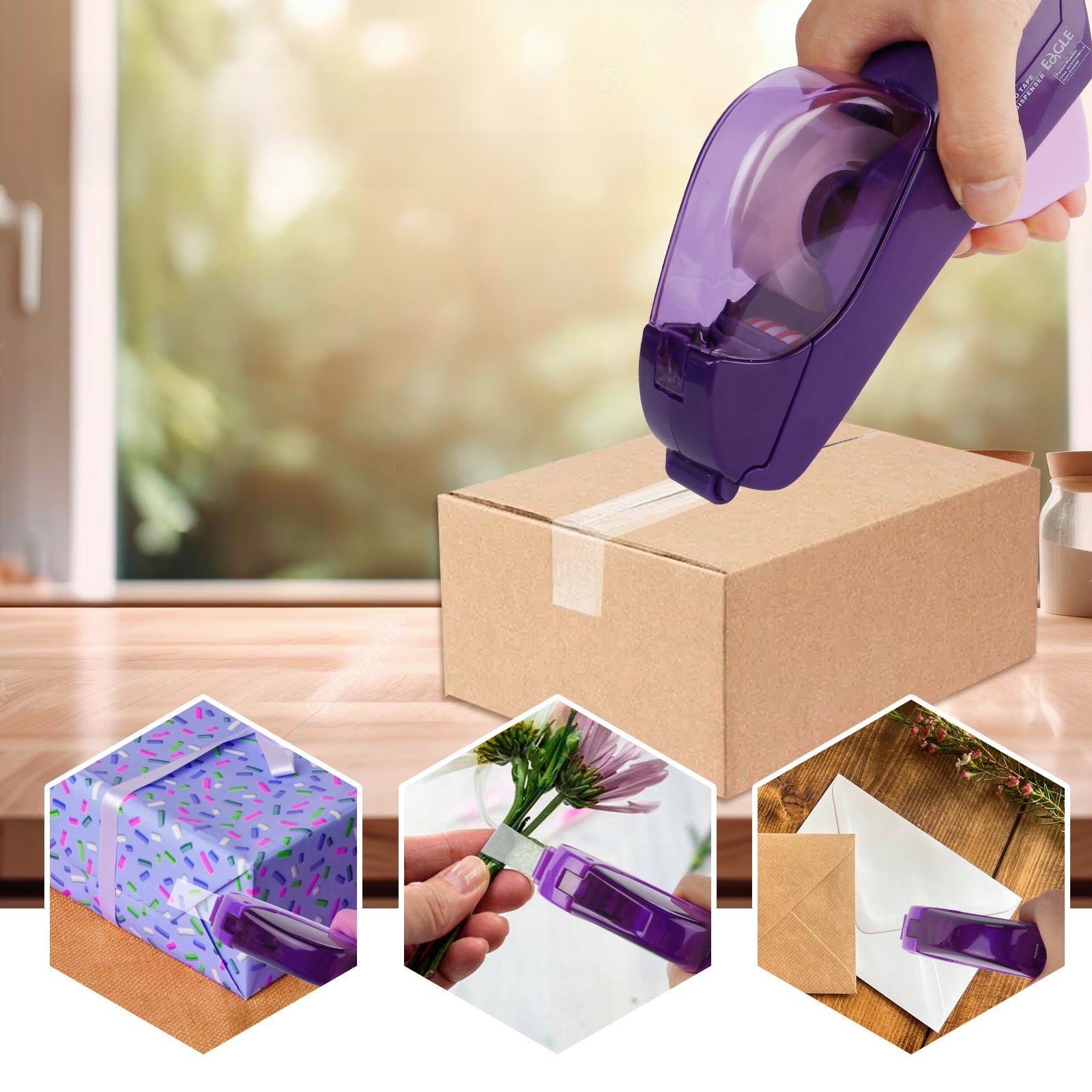 Portable stationery for tape cutters