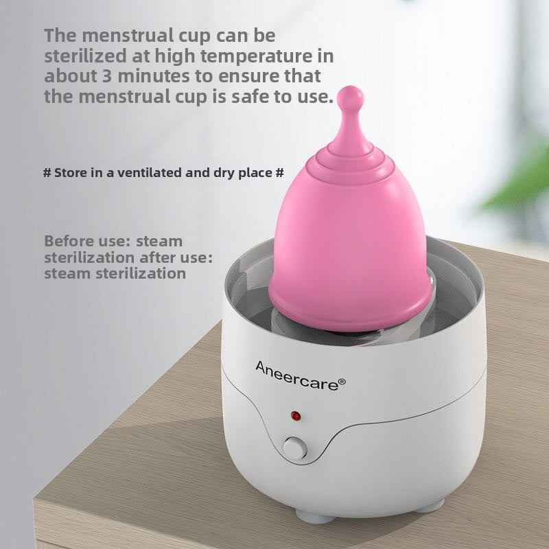 Special disinfection device for menstrual cups