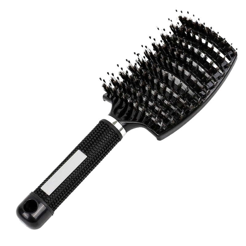 Bristle Comb Long Wide Tooth Hairdressing Ribbon Curling Styling Detangling Massage Anti-static Comb