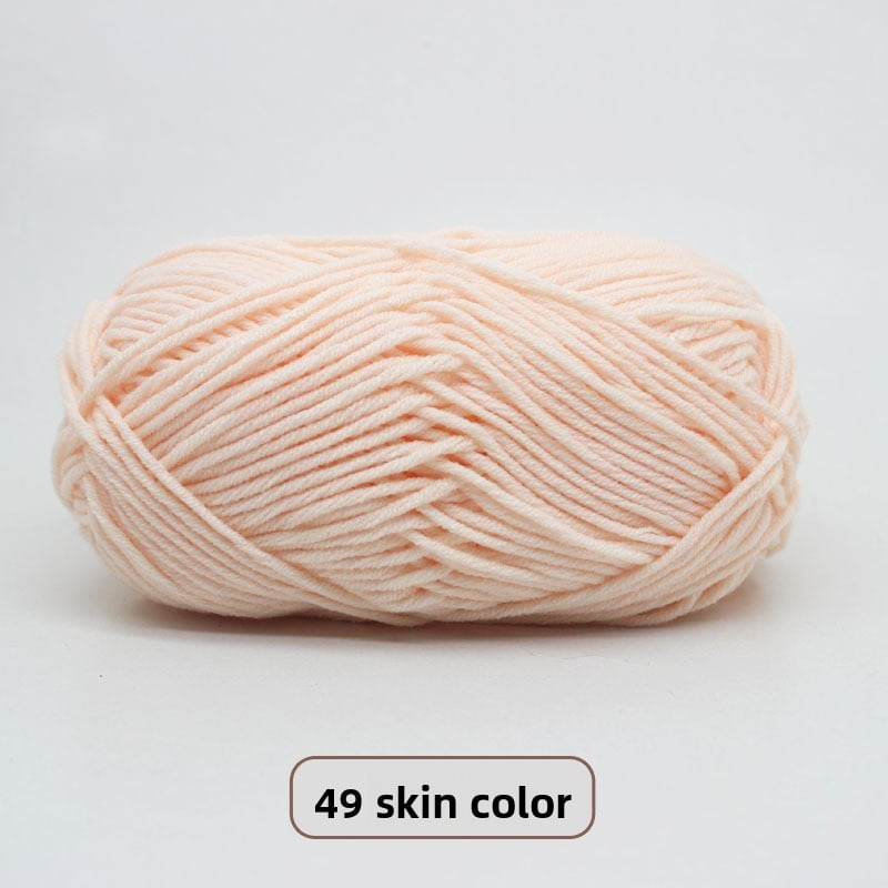 Five-Strand Milk Cotton Yarn for Knitting and DIY Crafts