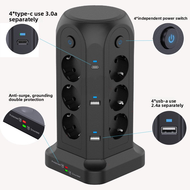 Multi-functional multi-hole wiring socket