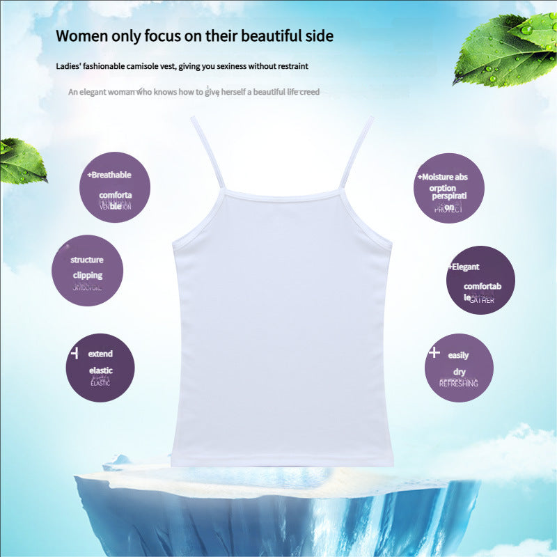A halter top for female summer students, a well-fitted and versatile base layer for women, with a one-neck small halter top