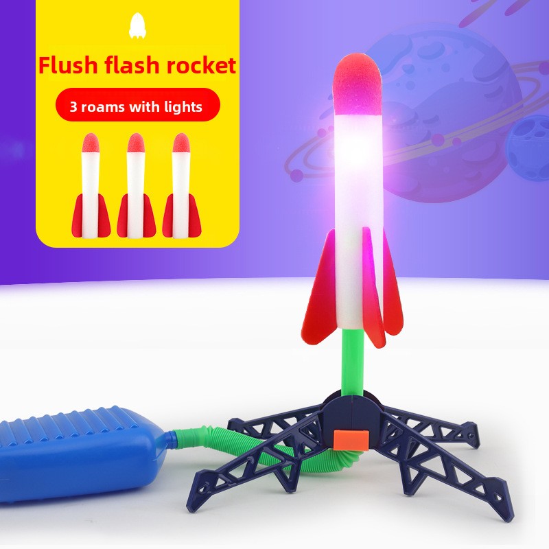 Foot Launch Luminous Rocket Toy
