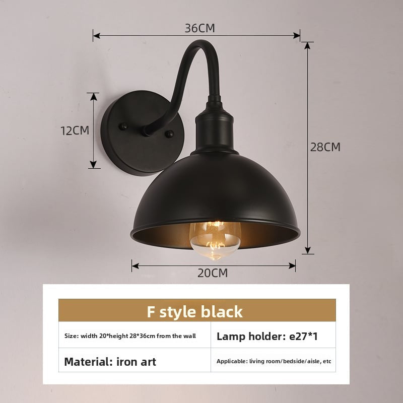 American style loft Industrial Wind bedside wall lamp Villa courtyard outdoor wall lamp restaurant bar decorative lighting fixtures