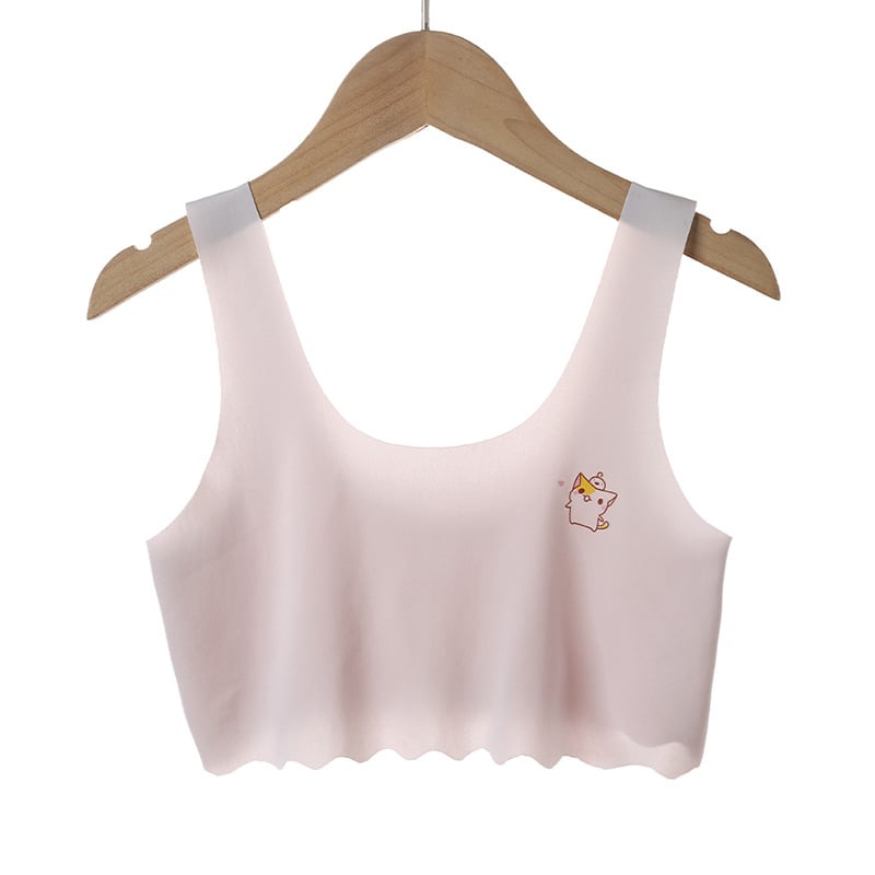 Traceless girls' underwear bra