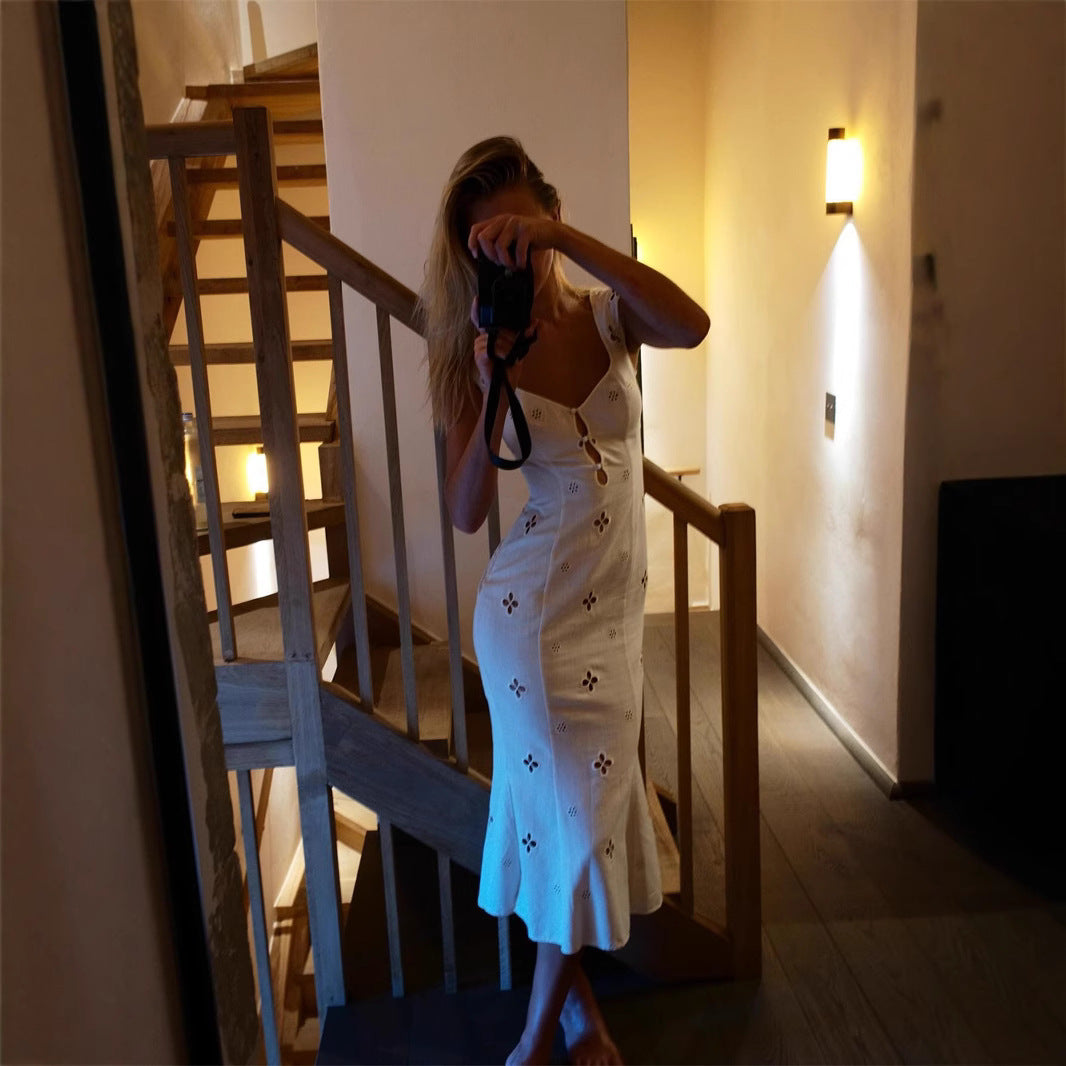 Elegant fishtail MIDI dress