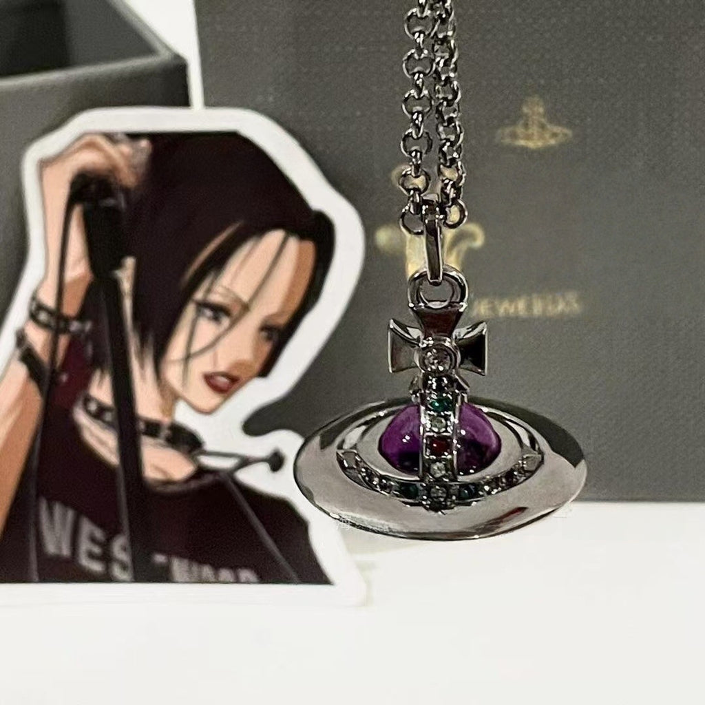 Fashion Saturn Pendant Necklace for Women