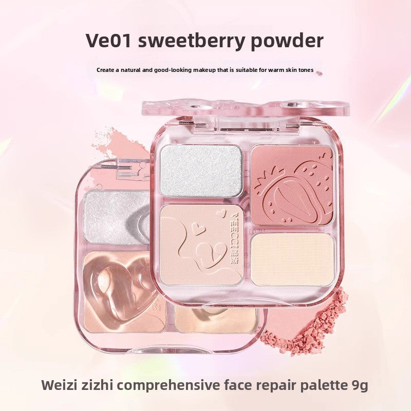 Four-color high-gloss contouring integrated comprehensive panel