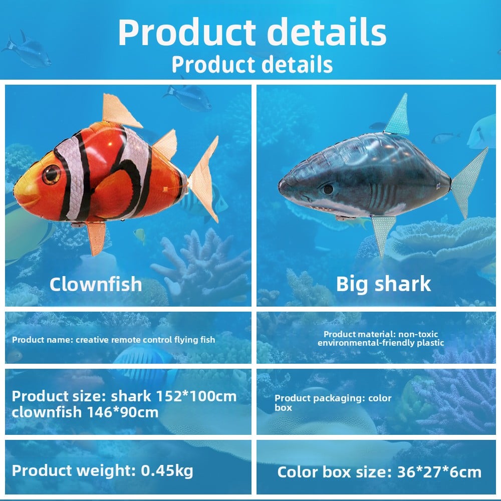 Inflatable shark clownfish
