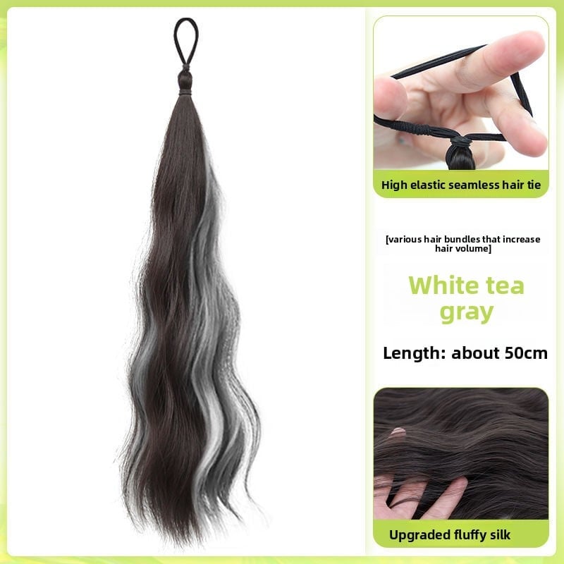 Colorful Hand-Woven Synthetic Hair Ponytail Bundles for Volume & Styling