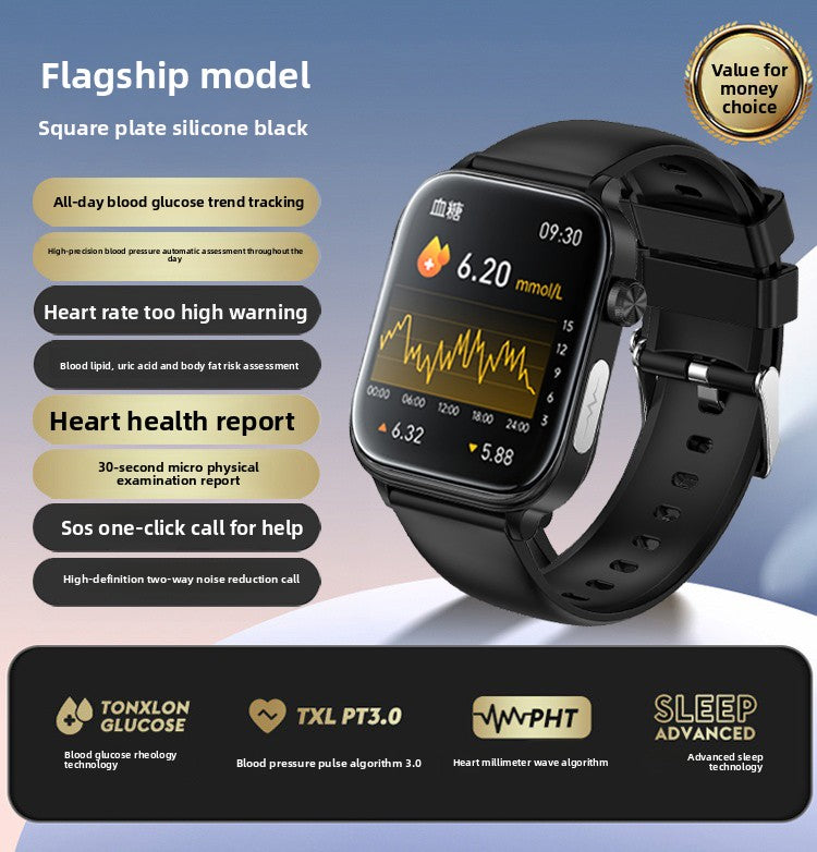 High-precision blood glucose watch for all-day health monitoring