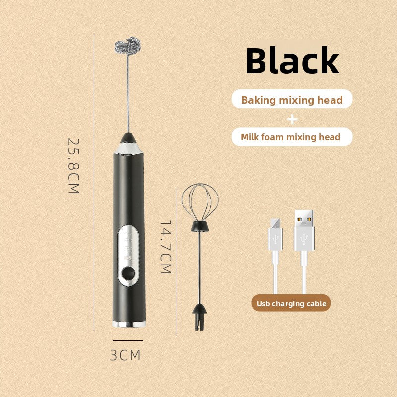 Coffee frother electric household rechargeable