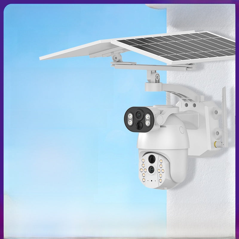 Dual Lens Solar Surveillance Camera
