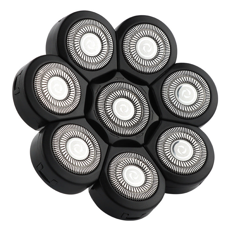 Cross-border electric shaver rotary washing shaving multi-head accessories floating IPX-grade bald razor