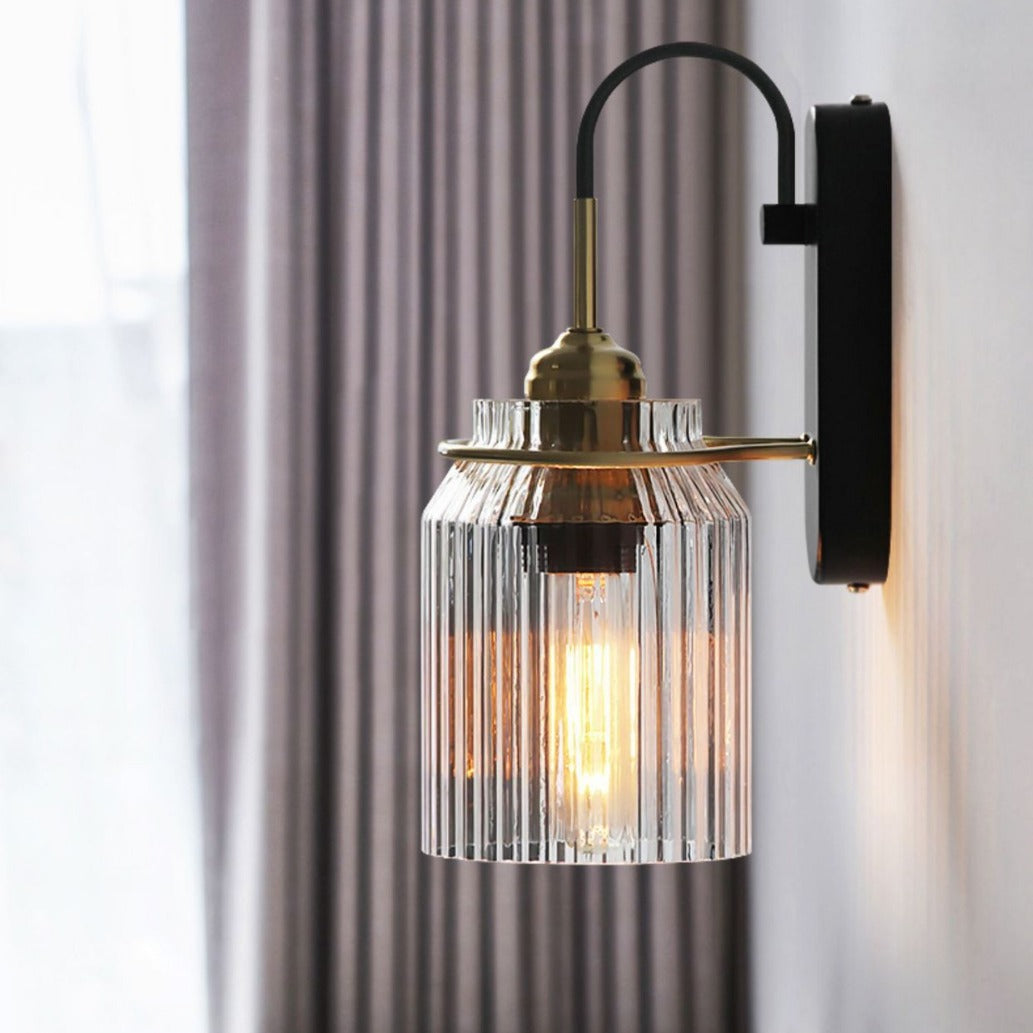 Circular led crystal wall lamp