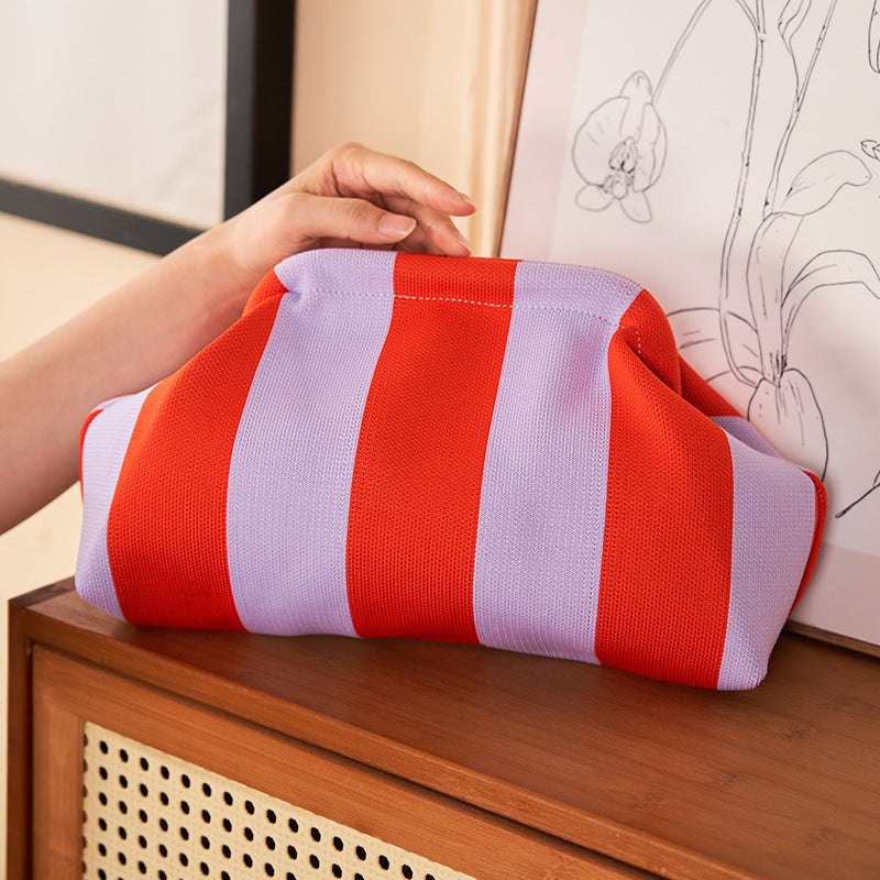 Ladies' striped beach bag
