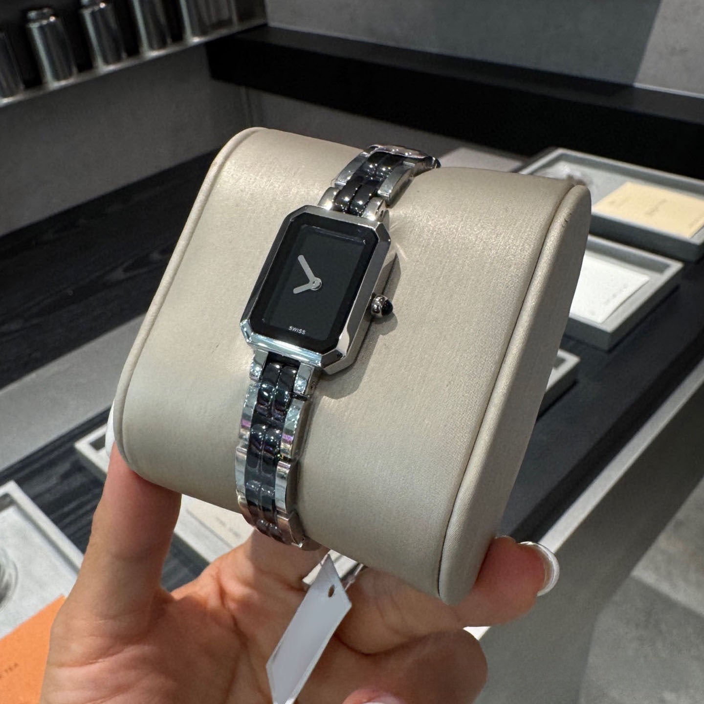 Elegant Ceramic Square Women's Watch