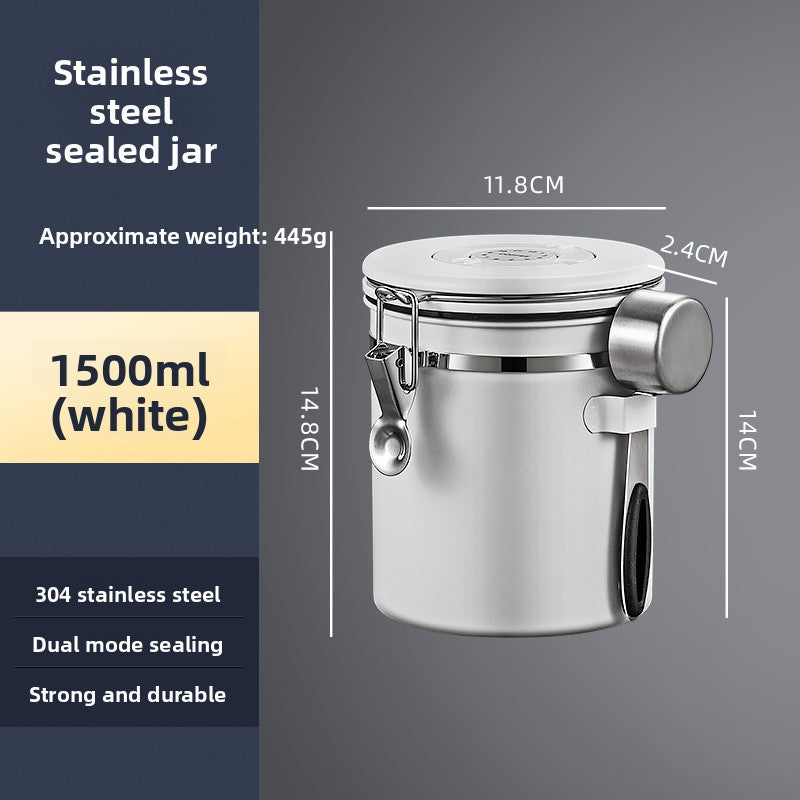 Coffee Bean Stainless Steel Sealed Container